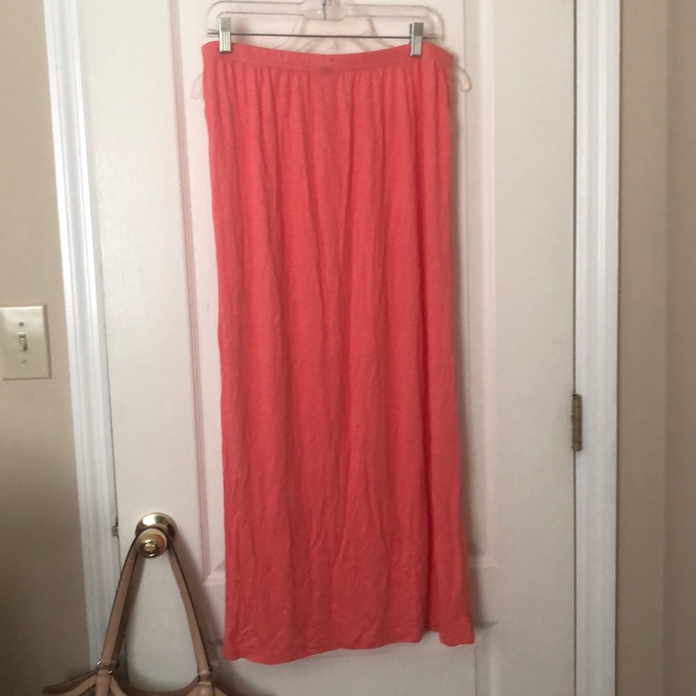 Ankle length peach skirt